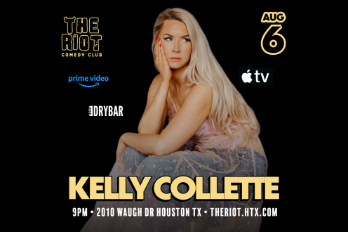 Kelly Collette (Dry Bar, Prime Video, AppleTV) headlines The Riot Comedy Club in Houston