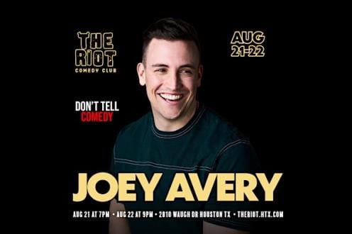 Joey Avery (Don't Kill Comedy) Headlines The Riot Comedy Club