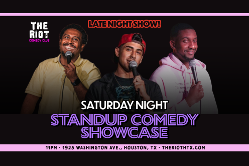 The Riot Comedy Club Presents Saturday Night Standup Comedy Late Show!